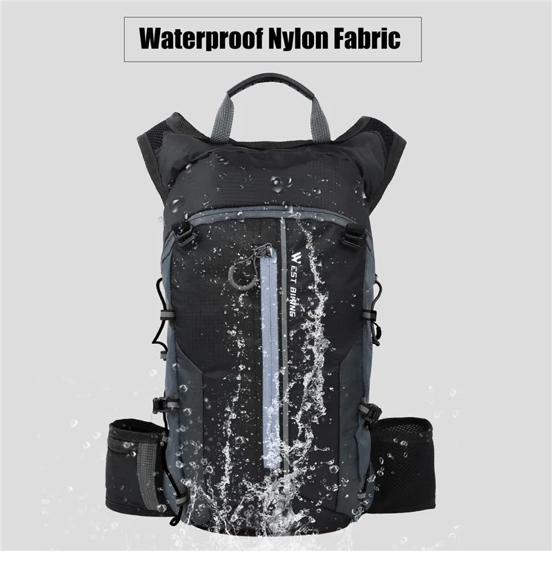 Zaino idrico ciclismo nero 12L / 2L