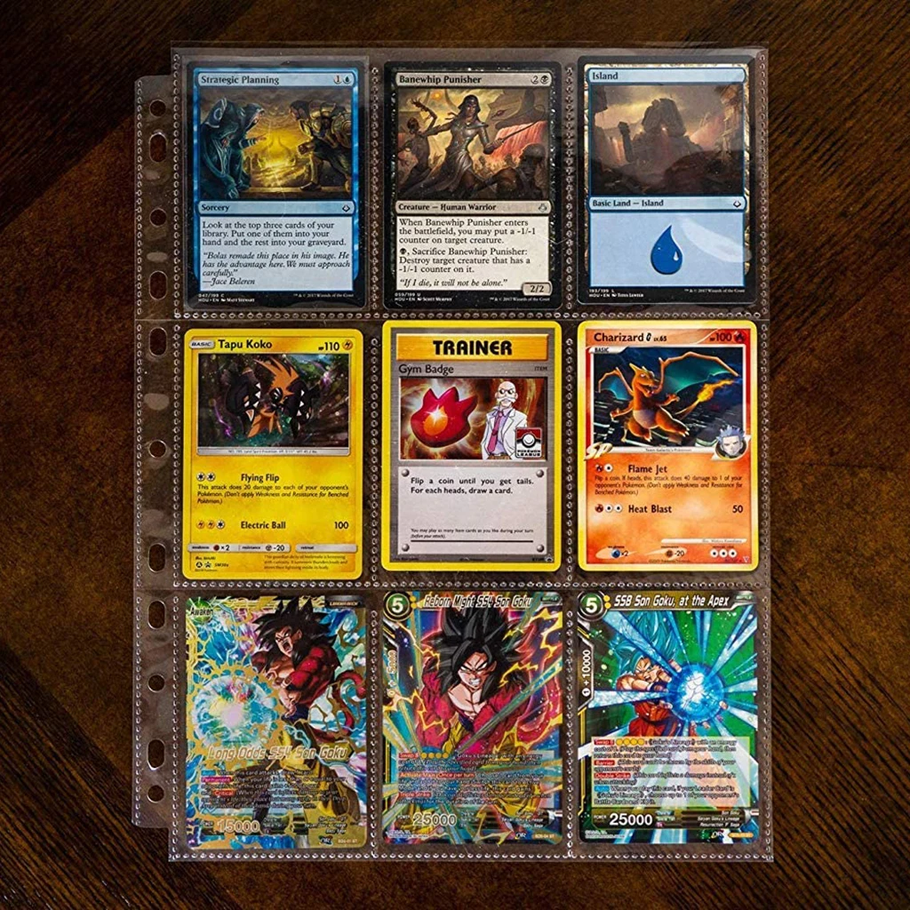 360 Raccoglitore Per Carte Bifacciale Con 15 Pagine Trasparenti - Buste Portacarte Con 11 Fori Per Album, Francobolli, Carte Da Gioco E Foto - 4