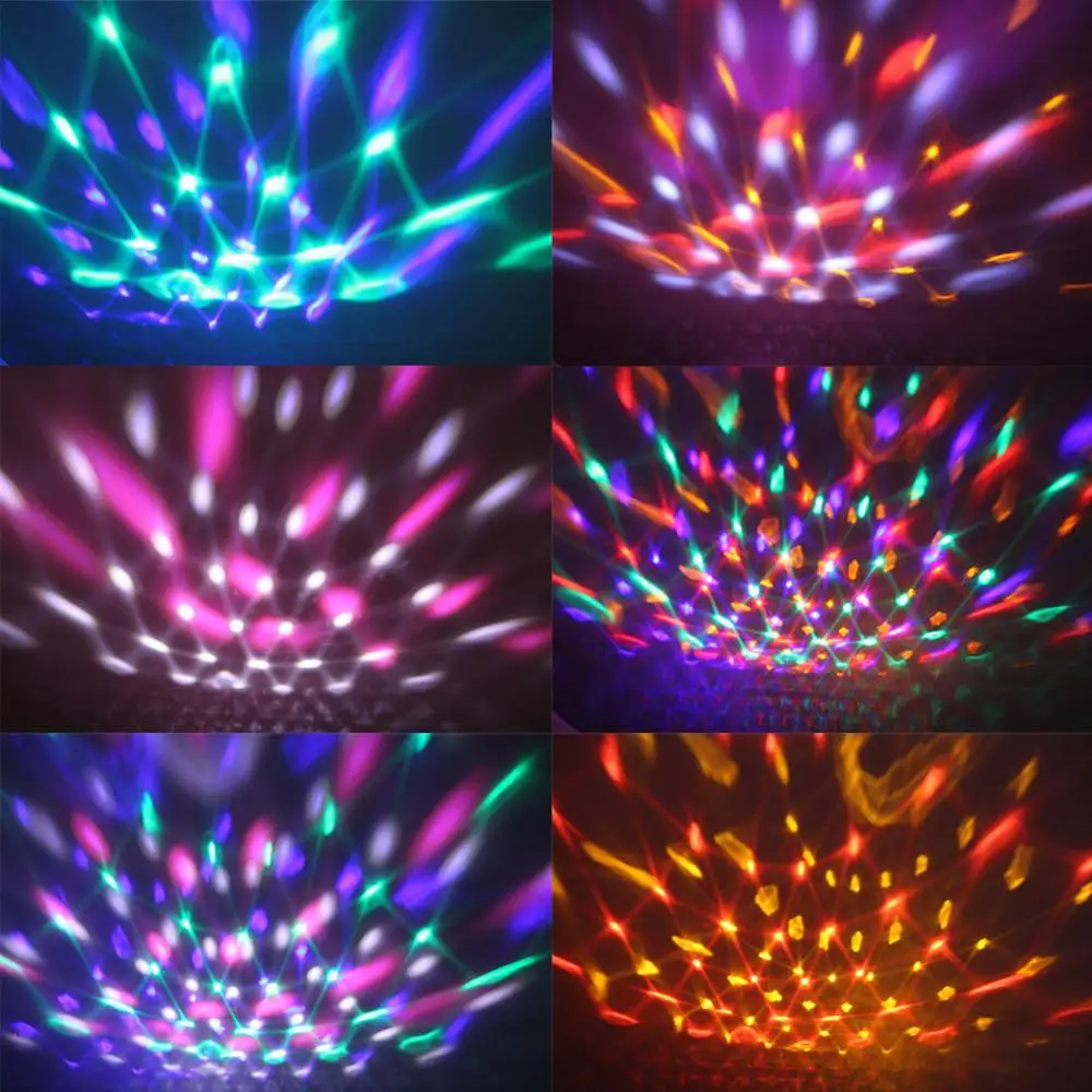 USB Stars Moons Stage Lights Bar LED Disco Projector Lights Remote Voice Control Bluetooth-compatible RGB Strobe Light