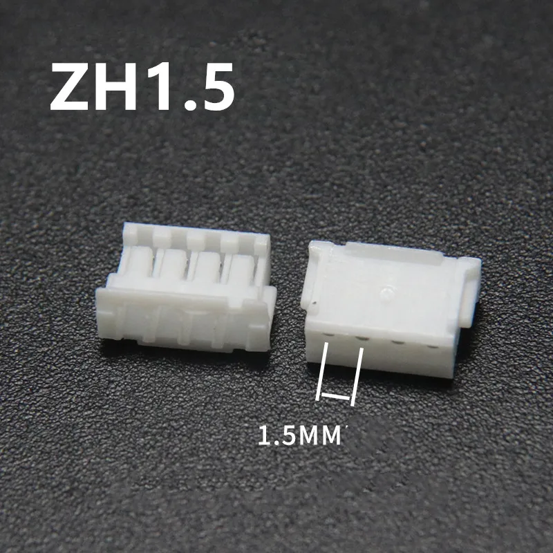 20 Sets JST ZH 1.5mm 2/3/4/5/6/7/8/9/10Pin Right Angle Pin Male, Female Connector Socket with Crimps