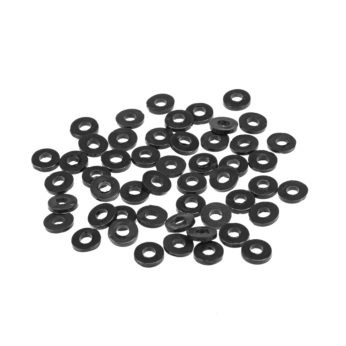 Uxcell Rubber Flat Washers, 3mm Inner Diameter 7mm OD 1.2mm Thick 50pcs