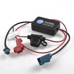 Car Radio FM Antenna Amplifier Signal for vw fakra Booster 12V Connector