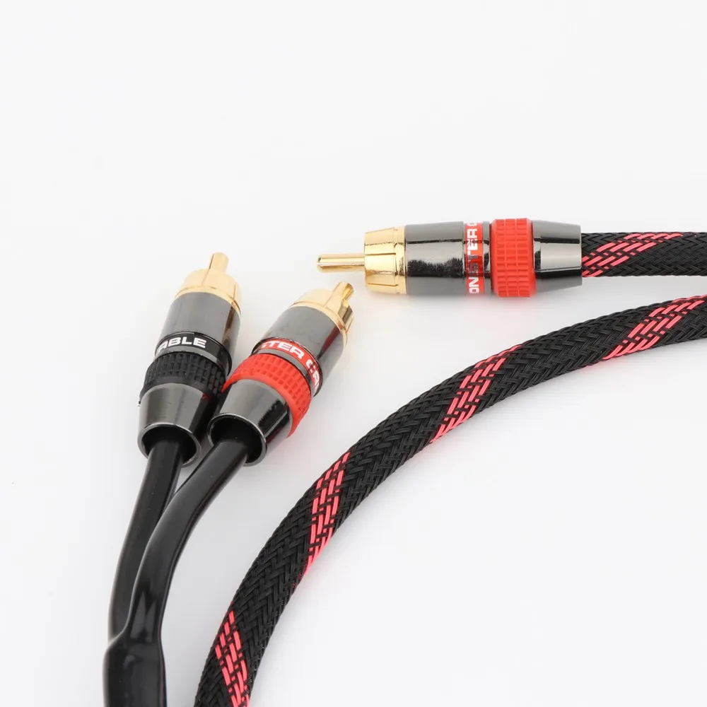 HIFI RCA Stecker Splitter Stereo Audio Kabel RCA 2 Stecker auf 4 Stecker Dual Lautsprecher Y Adapter Stecker Verlängerungskabel 1 Eingang 2 Ausgang – Detail 6