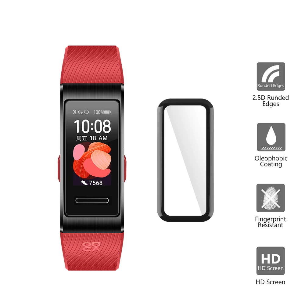Pellicola protettiva morbida per Huawei Band 4 pellicola protettiva per schermo con bordo curvo 3D per Huawei Band 4 Pro HD Clear