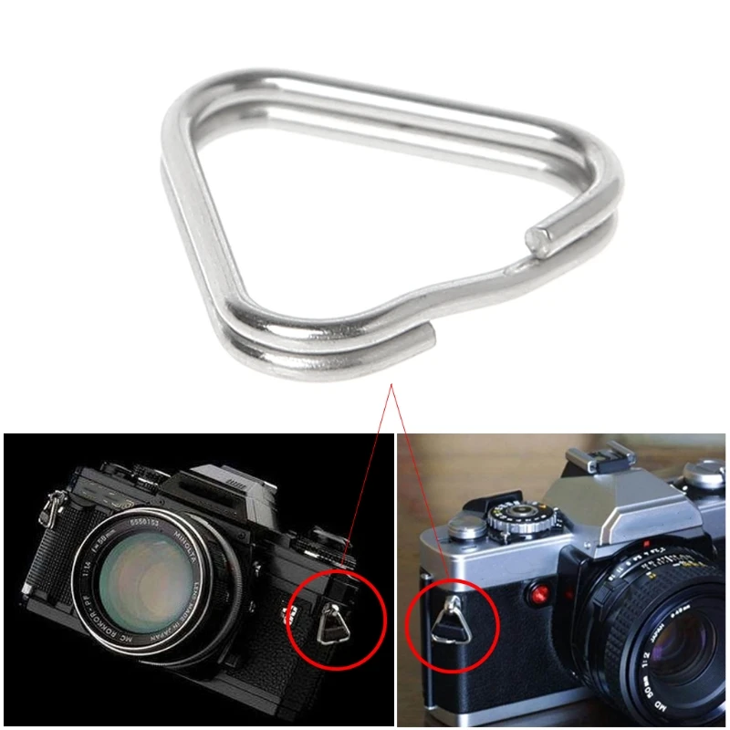 2022 New 10pcs/set Metal Triangle Rings Split Digital Camera Strap Hook Replacement Parts