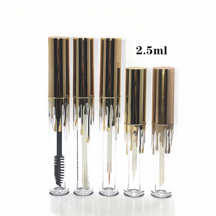 

50PCS High-Grade Empty Lip Gloss/Glaze Tube Gold Water Droplets Lip Eyelash Bottle Mascara Tube Packing Container 3.5ml