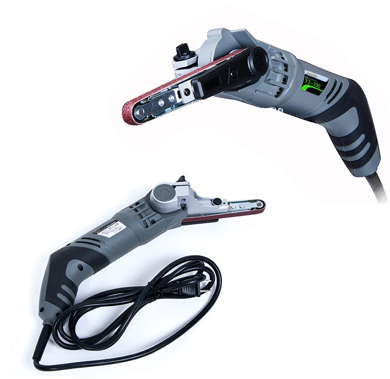 Mini levigatrice elettrica 260W levigatrice elettrica a 6 velocità 330x10mm con nastro abrasivo 10 pezzi