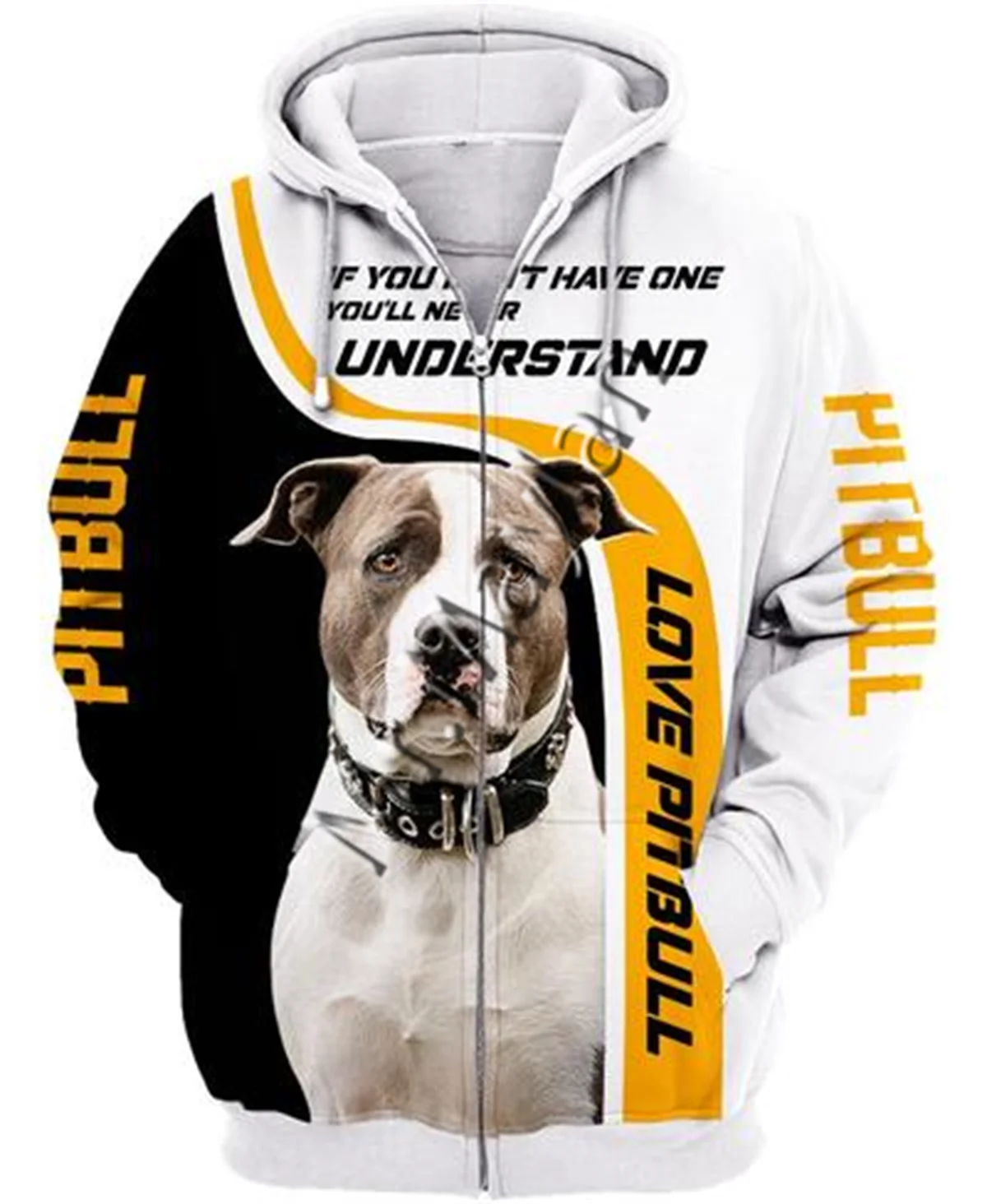 Unisex 3D Graphic Hoodies Sweatshirts Animals Dog Art Pit Bull Hoodie Men/Women Casual Streetwear Sweatshirt Pullover AW-0140