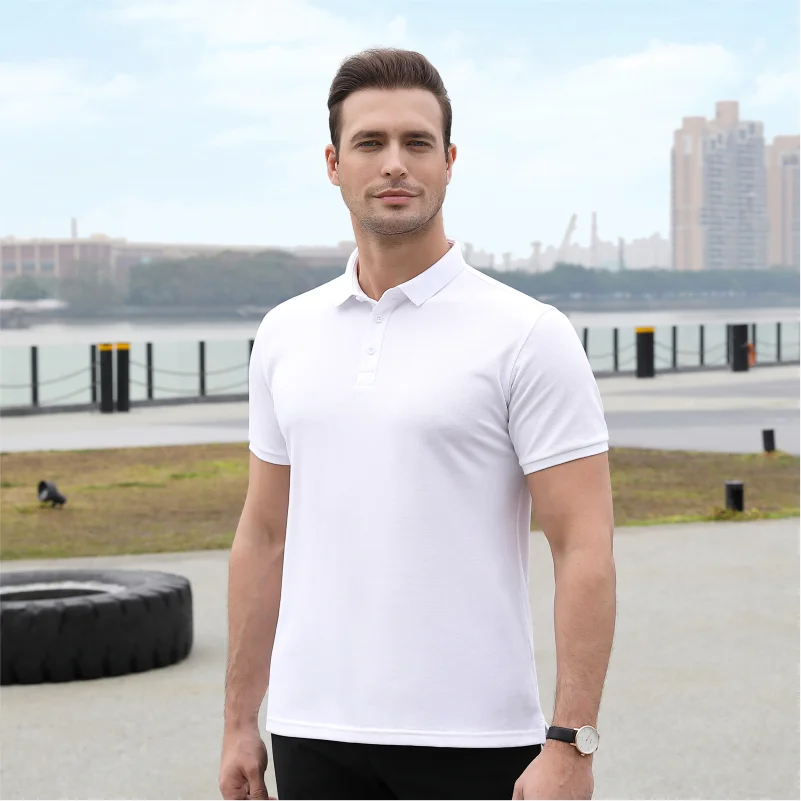 17 Colors Custom Men Polo Shirt Logo Short-Seeved Healthy Cotton Embroidery Polo Shirt Print DIY Brand Text WESTCOOL