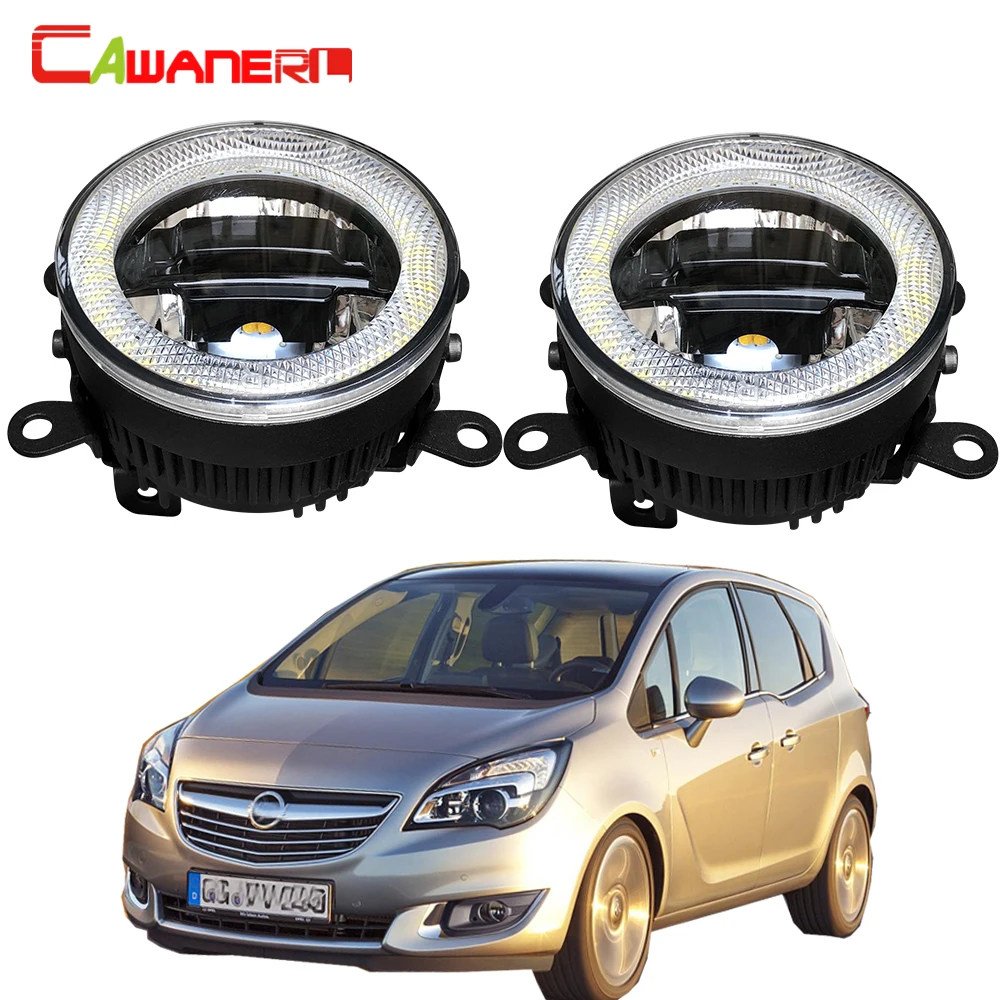 

Cawanerl For Opel Meriva A 2006 2007 2008 2009 2010 Car LED Bulb Fog Light + Daytime Running Lamp DRL + Angel Eye 12V 2 Pieces