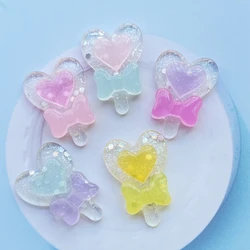 10Pcs Cute New Mixed Shiny lollipop Flatback Cabochon Scrapbook Kawaii DIY Embellishments Accessories F97