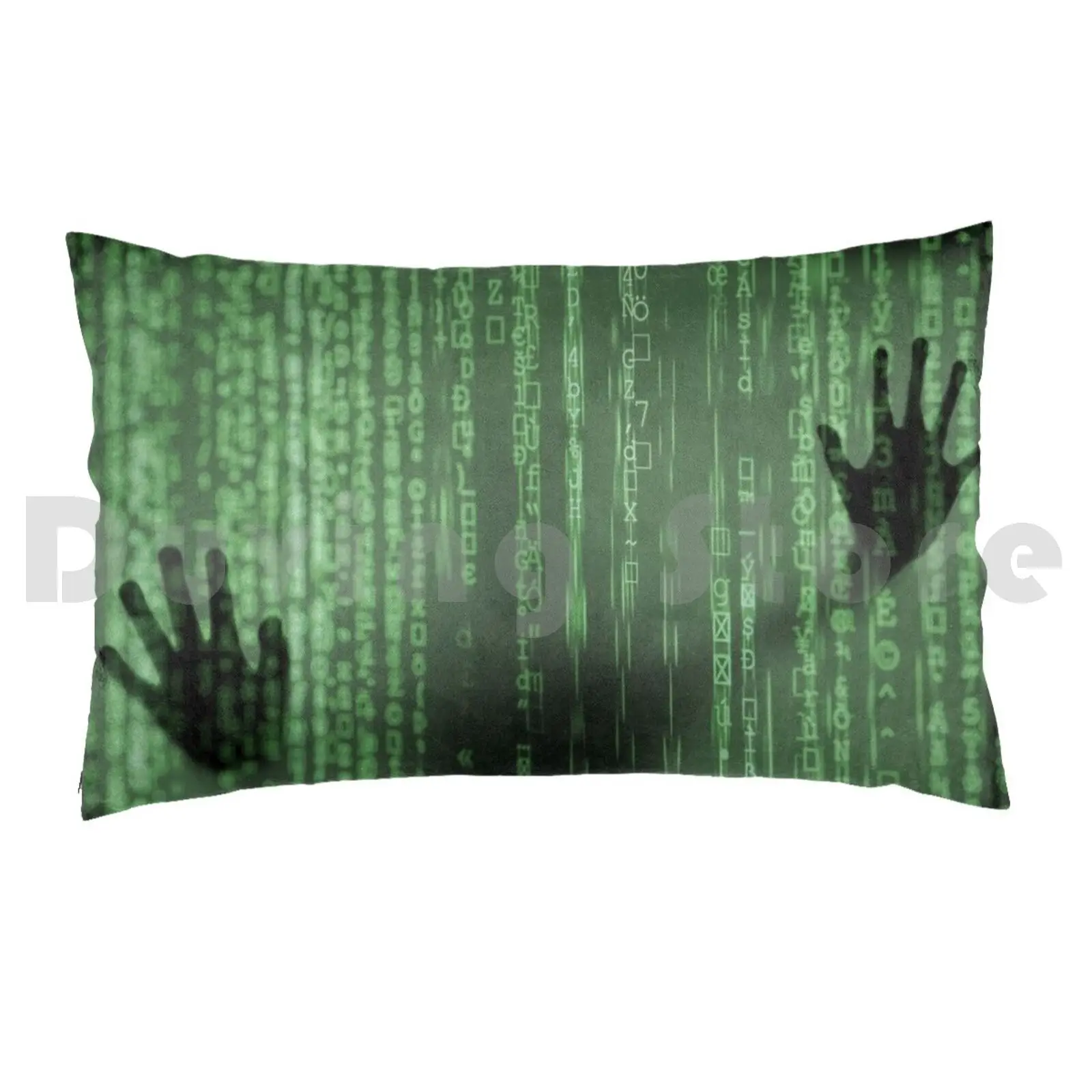 Hacker Pillow Case Printed 50x75 Hacker Computer Spirit Cyber Code Privacy Policy Software Security