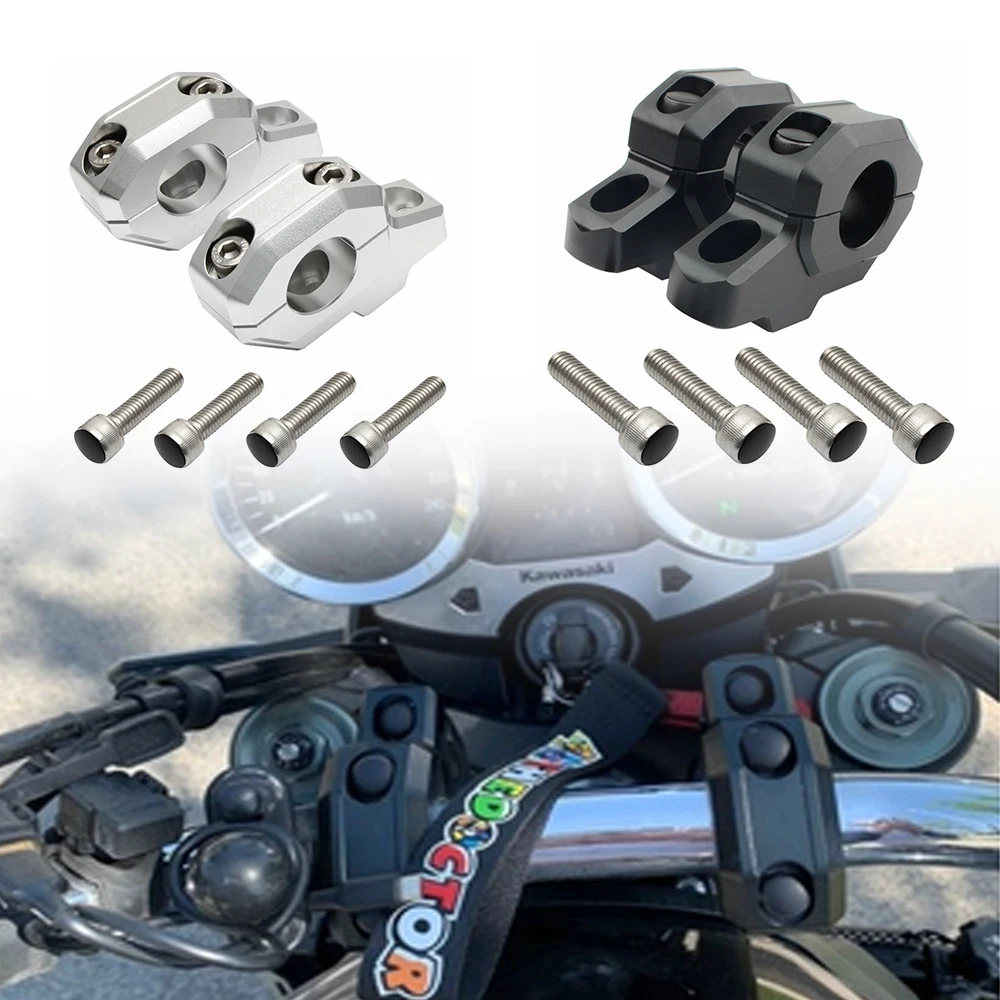 Fit for Kawasaki Z900C Z900RS 2017 2018 2019 2020 Handle Bar Riser Mount Clamp2pcs Motorcycle Handlebar Riser Spacer Kit