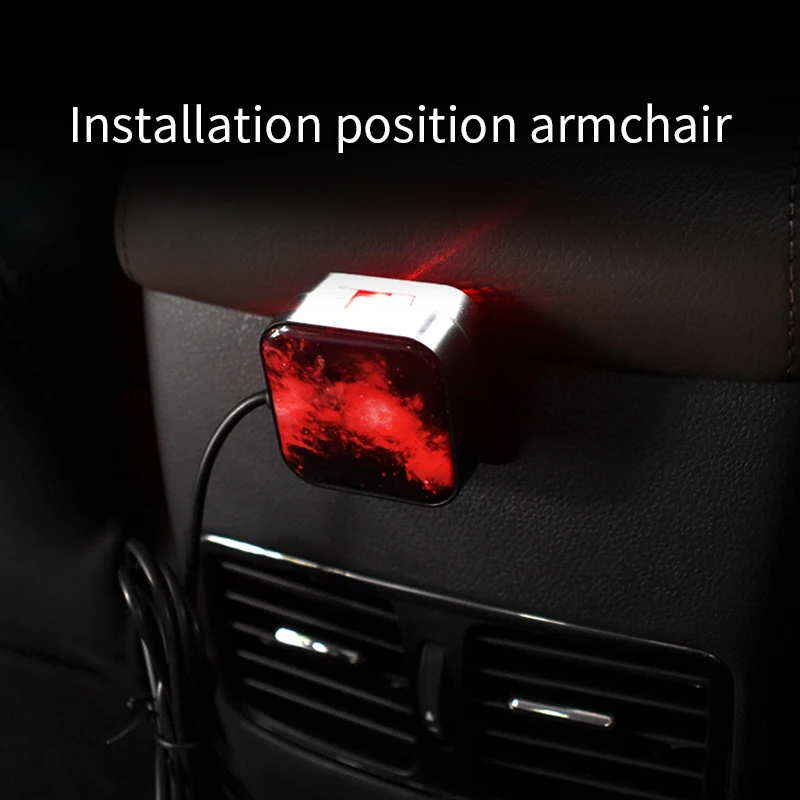 Car Atmosphere Lamp Starry Sky Night Light Interior Lamp Star Roof Decoration Lamp With Rotating Car Projection Light new 2019