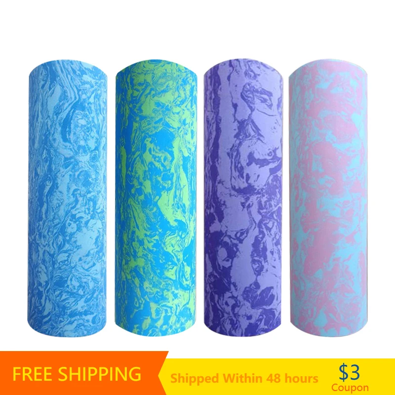 YECOKISO 45/60CM Iridescent Cloud Yoga Foam Roller Pilates Block High-density Floating Roller GYM Fitness Body Massage Roller