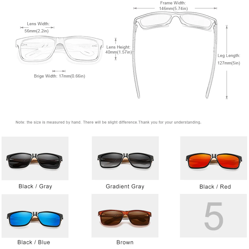 نظارات KINGSEVEN الخشبية اليدوية نظارات مستقطبة عاكسة للرجال والنساء بتصميم كلاسيكي Oculos de sol masculino UV400