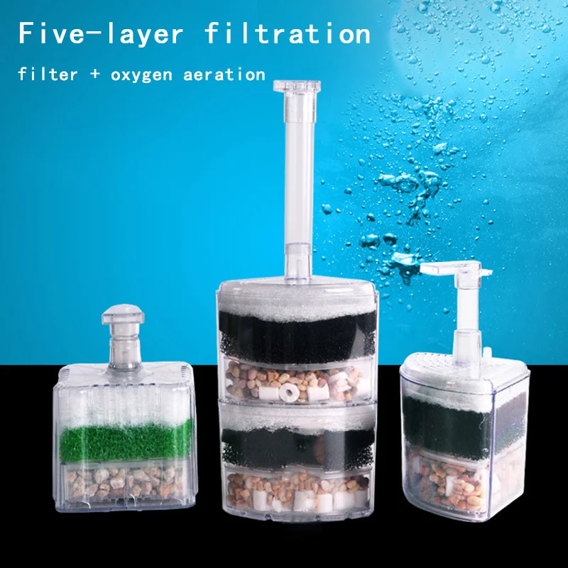 

Filter Aquarium Filter Efficient Aquarium Internal Corner Fish Tank Filter Pneumatic Filtration Air Pump Aquarium Accessories