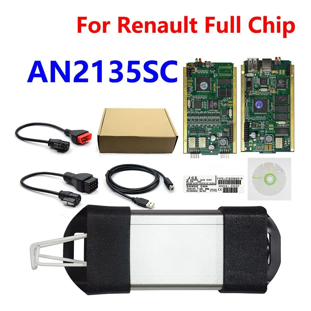 For Renault Can Clip V178 Full Chip CYPRESS AN2131QC AN2135SC OBD2 Car Diagnostic Dialogys +Pin Extractor + Reprog OBD Scanner