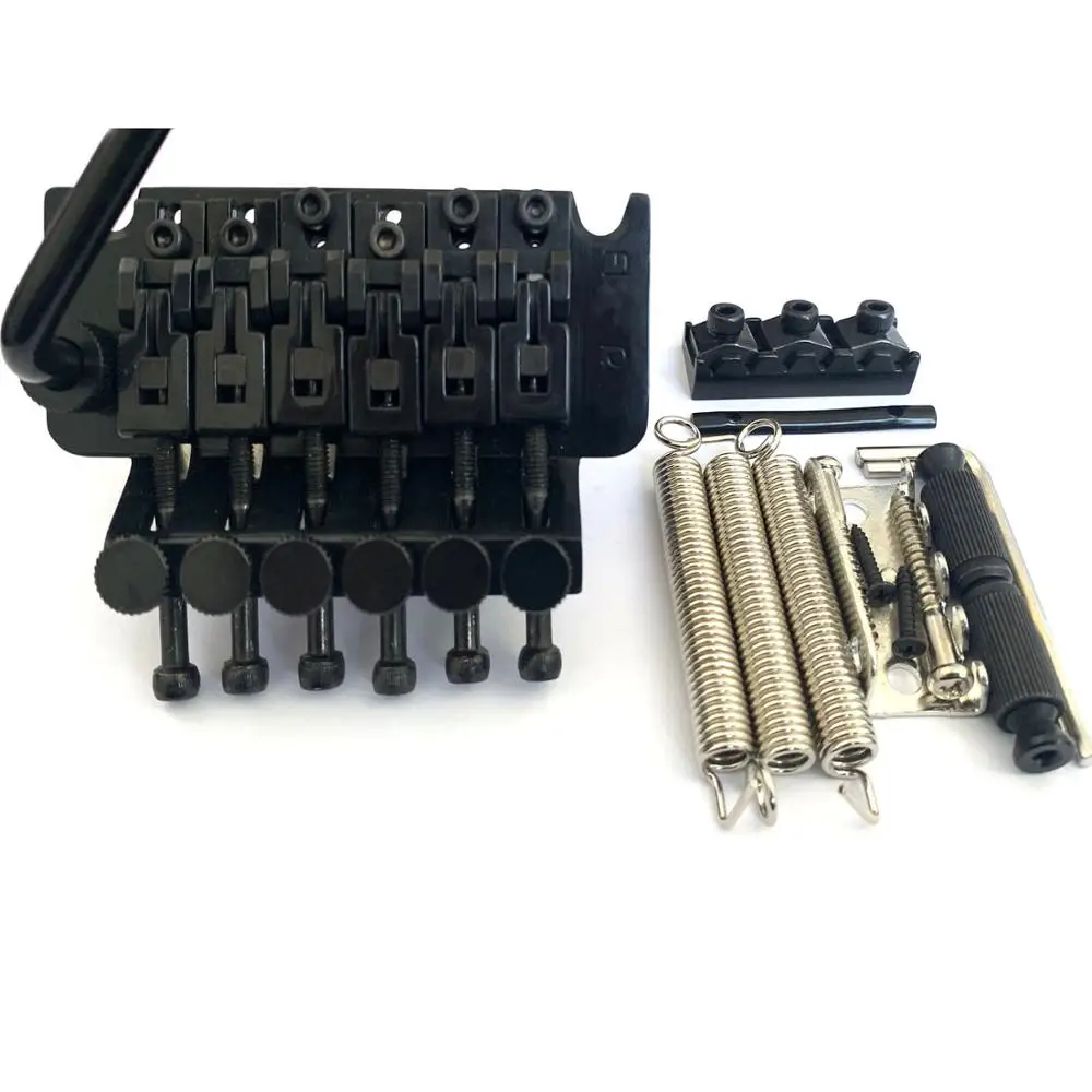 Left Hand Black Guitar Tremolo Bridge Double Locking Assembly with Fr SP from korea