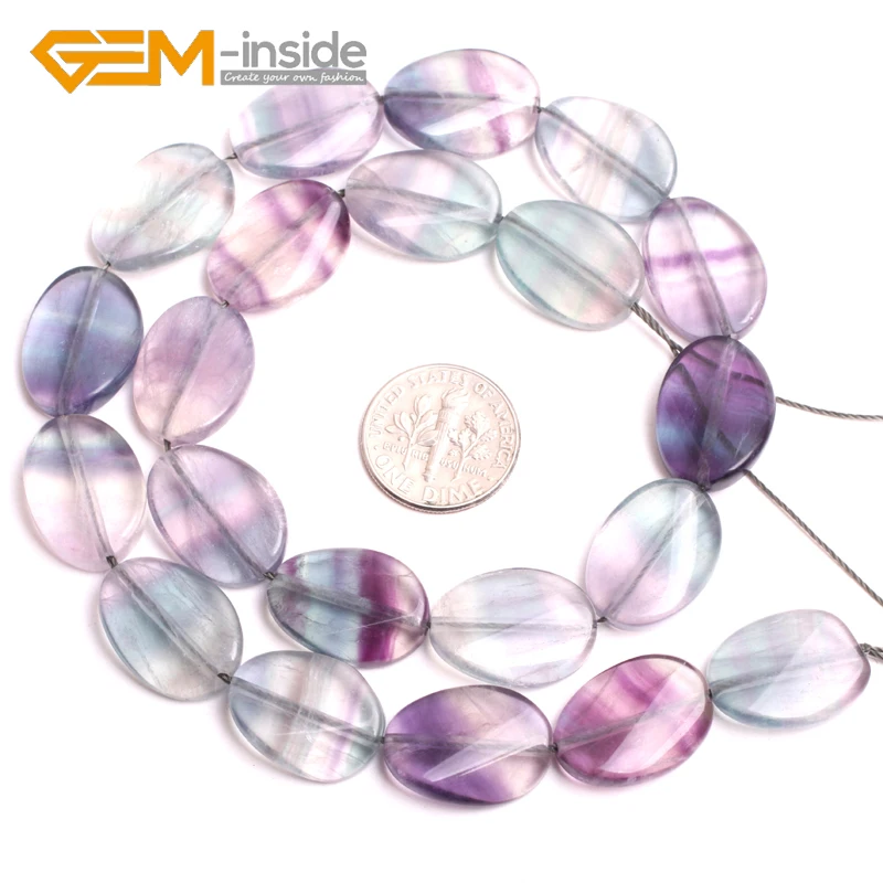 13X18MM 8X10MM Hot Oval Shape Fluorite Beads Natural Stone Loose Bead For Jewelry Making Strand 15 inch DIY Necklace Wholesale