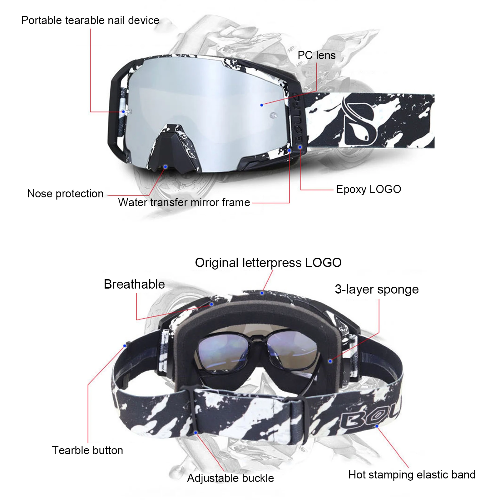 Ski Goggles Snowmobile Snowboard Glasses Ski For Snowmobile Goggles Skiing Mountain Ski Adult Men Fashion Women\'s Glasses