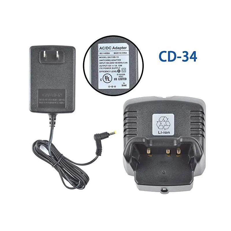 Vertex VAC-300 CD-34 Desktop Cepat Charger untuk VX-231 VX-351 VX-354 FNB-V103Li FNB-V104Li FNB-V95Li FNB-V96Li Baterai Li-ion