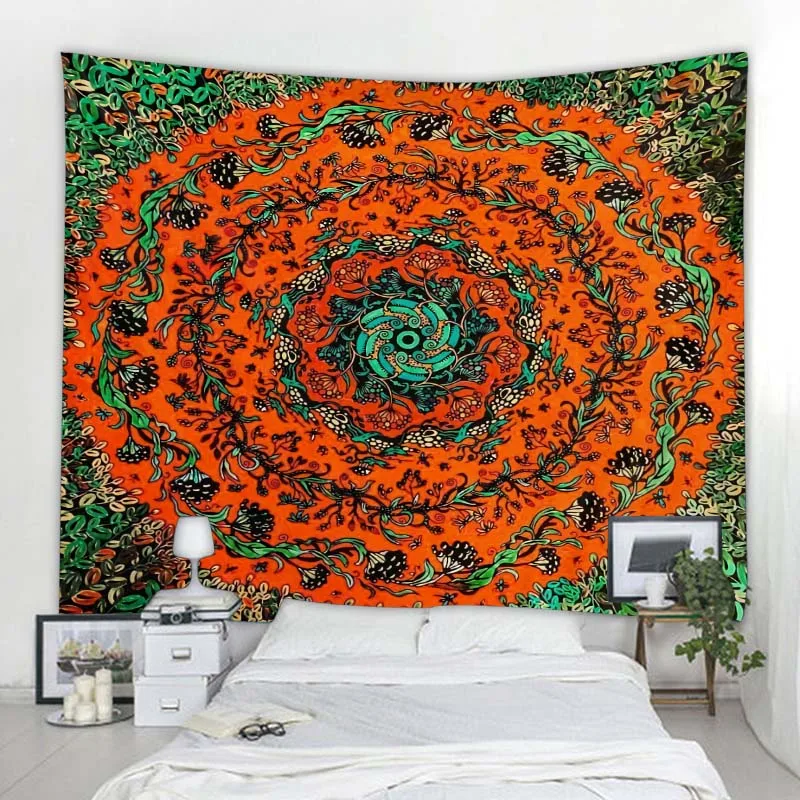 

Mandala art deco tapestry psychedelic pattern wall hanging living room bedroom decoration tapestry aesthetics room decoration