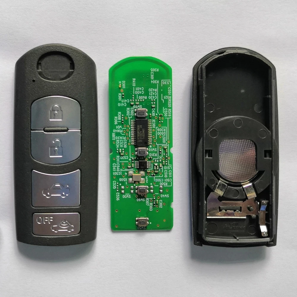 KEYECU 433MHz ID49 Chip For Mazda (Mitsubishi System) 3 MX-5 CX-3 CX-5 CX-7 SKE13E-01 SKE13E-02 Smart Car Key Remote Fob