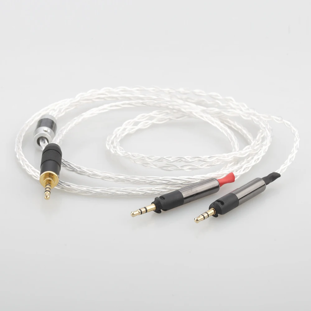 Audiocrast 2.5 مللي متر متوازن 8 النوى الفضة مطلي سماعة كابل ل ATH-R70X