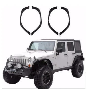 

J064 Steel Flat Style Fender Flares for Jeep Wrangler JK 2007-2017 Russia Free Shipping LANTSUN