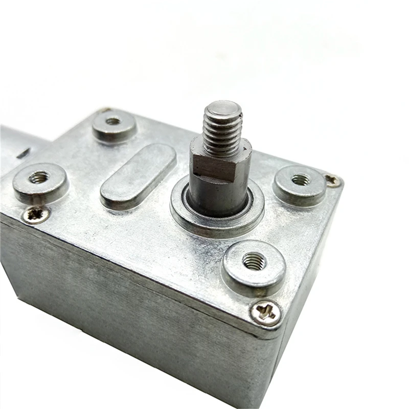 Caja de cambios de gusano de Metal, Motor de CC, eje M5, 6V, 12V, 24V, reductor de velocidad de alto par, 6RPM a 210RPM, Motor eléctrico Reversible JGY370