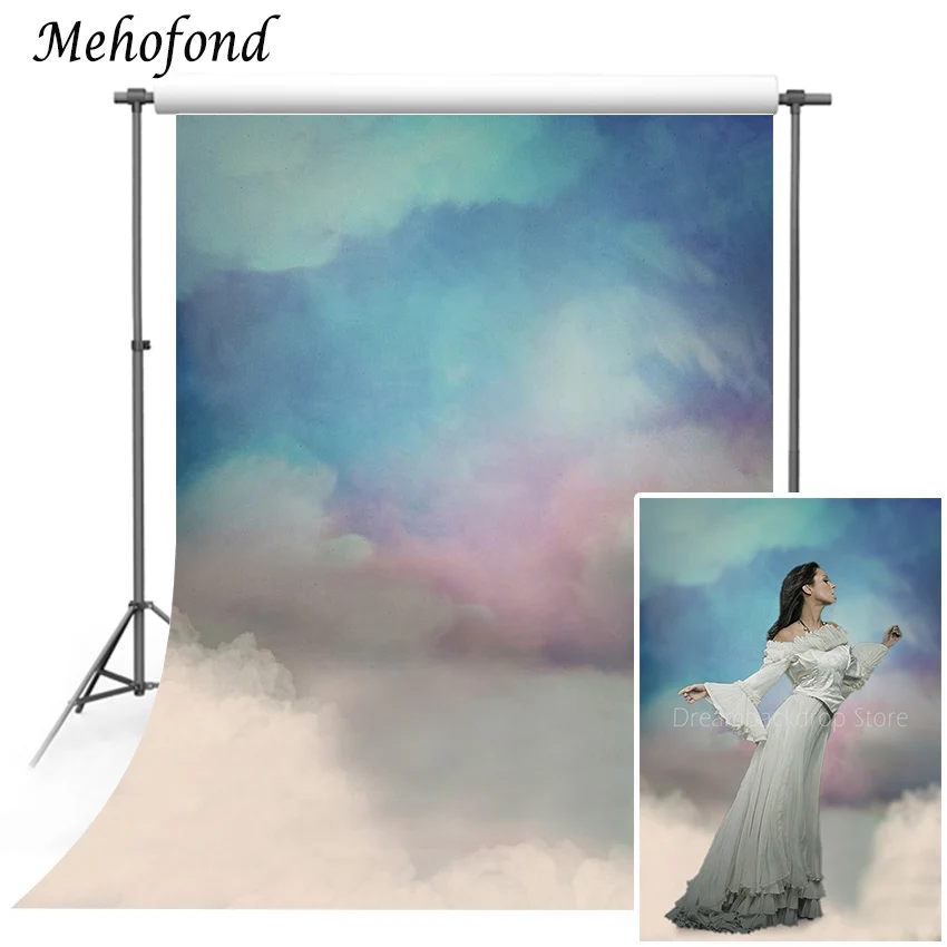 

Mehofond Portrait Photo Background Fantasy Painted Blue Sky Clouds Texture Photography Backdrop Newborn Baby Shower Shoot Props