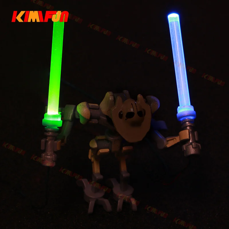 1pcs Usb LED light lightsaber MOC figure Building blocks City Simulation Lighting display Battlefield layout
