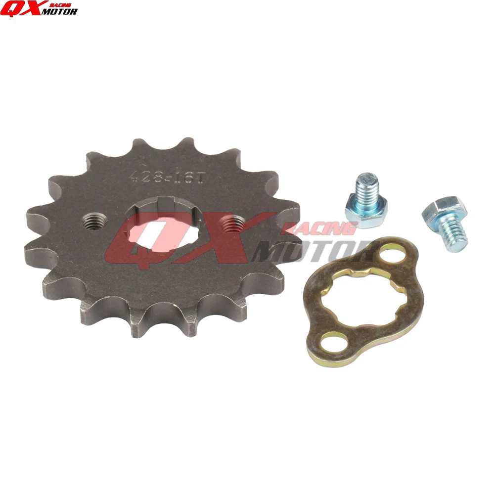 428 Chain 20mm 10 11 12 13 14 15 16 17 18 19 Teeth Front Engine Sprockets For 50 110 125 160cc Dirt Pit Bike ATV Quad Motorbike