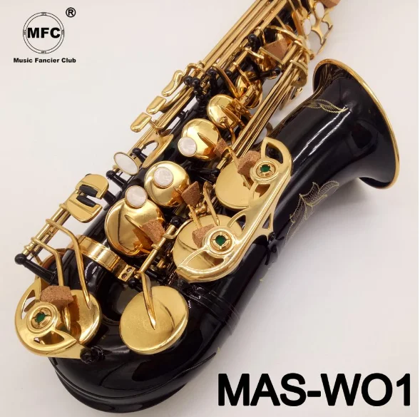 

Music Fancier Club Alto Saxophone MAS-WO1 Black Lacquer With Case Sax Alto Mouthpiece Ligature Reeds Neck Musical Instrument