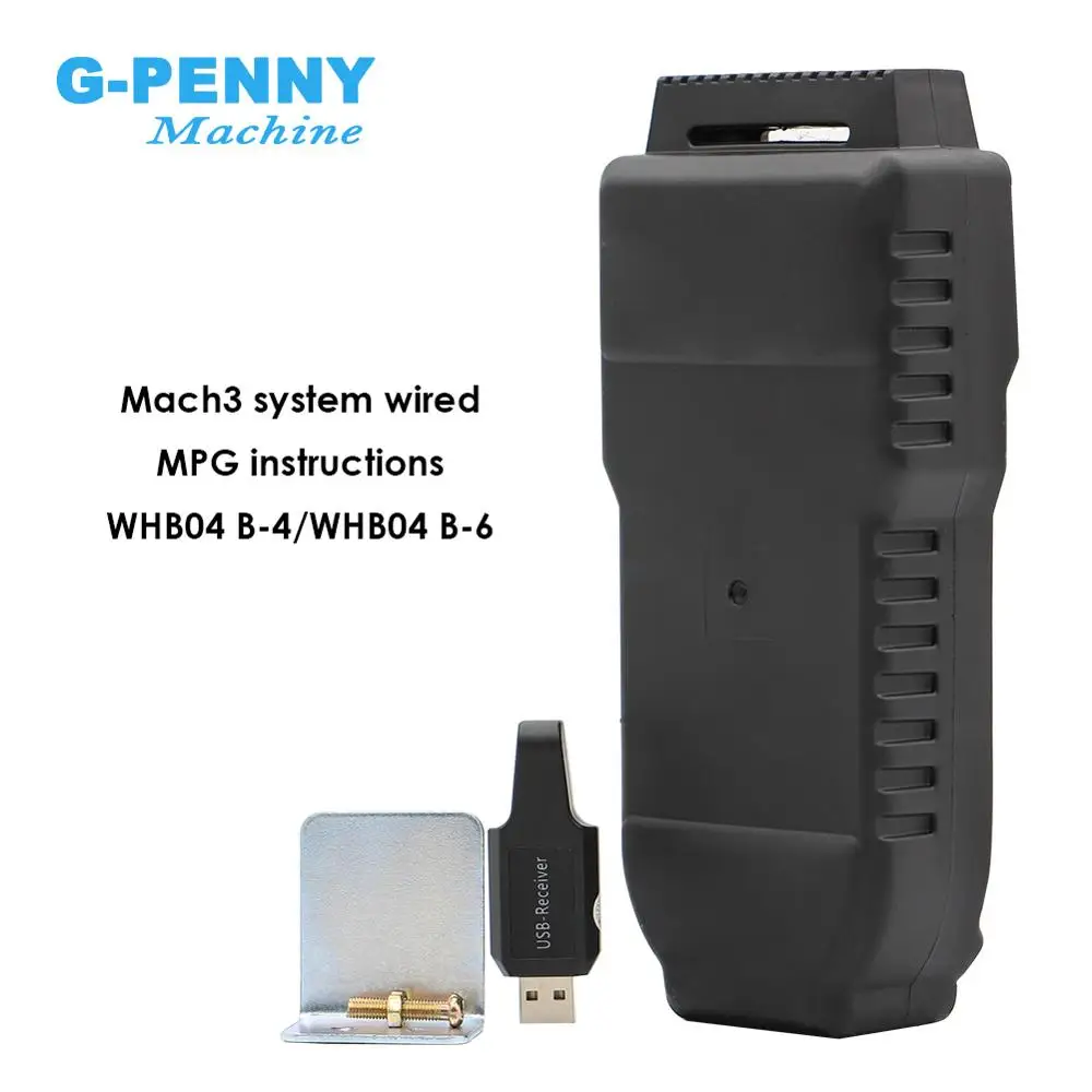 Freies Verschiffen! Anhänger MPG CNC USB MACH3 Drahtlose Handrad 4/6 Achse Handrad Manuelle USB Empfänger 40 m übertragung WHB04B