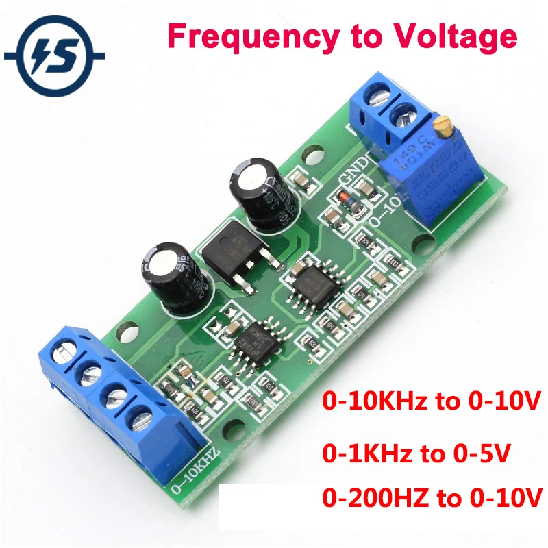 F/V Frequency to Voltage Converter Module 0-10KHz to 0-10V 0-1KHz to 0-10V with Power LED Digital to Analog Signal Inverter