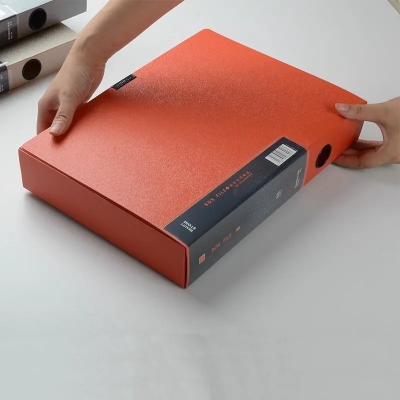Colorful Plastic Document Box A4 Paper Organizer File Box Dustproof Office File Storage Document Organizer Filing Boxes