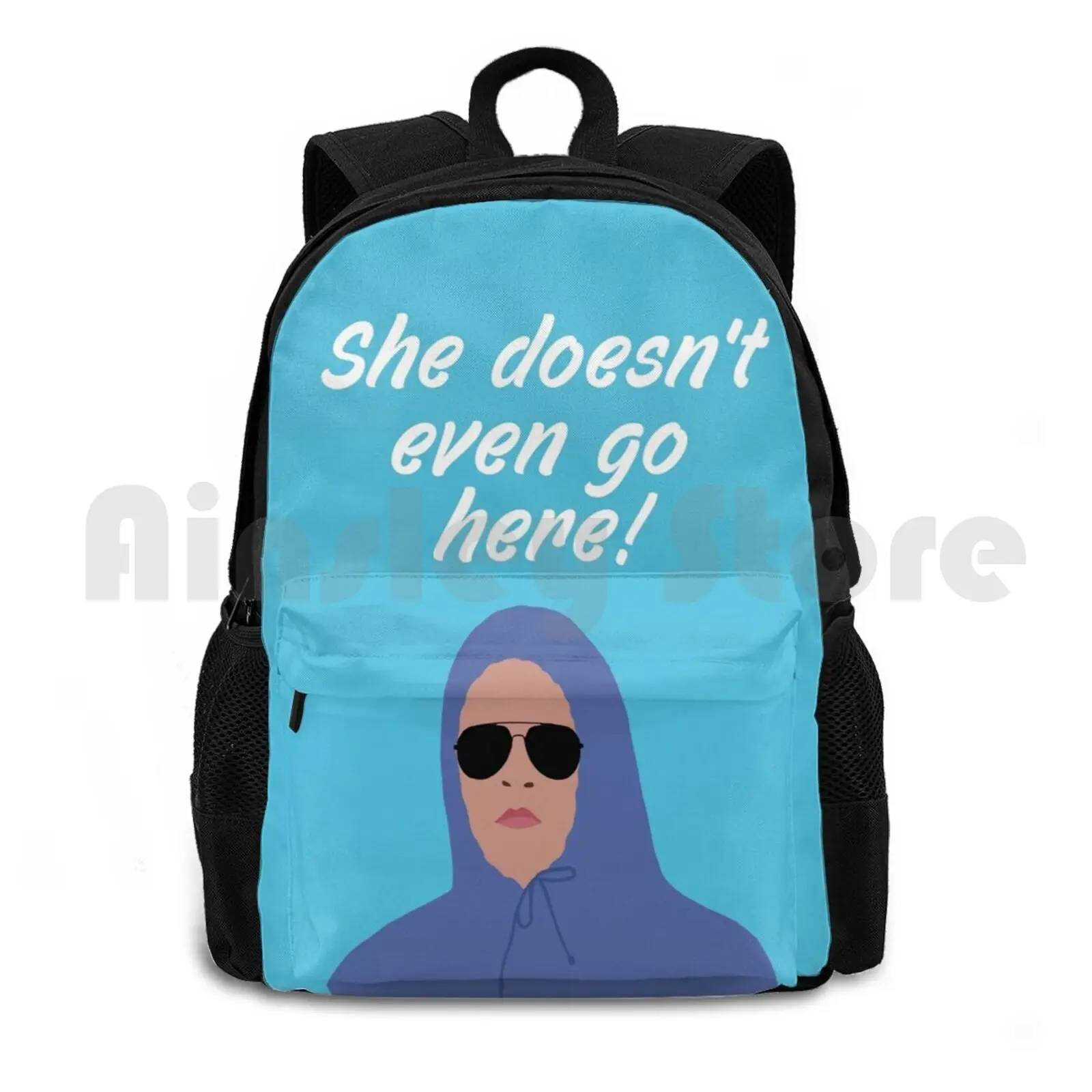 

She Doesn't Even Go Here! Blue Outdoor Hiking Backpack Waterproof Camping Travel She Doesnt Even Golang Here Damien Damian Too