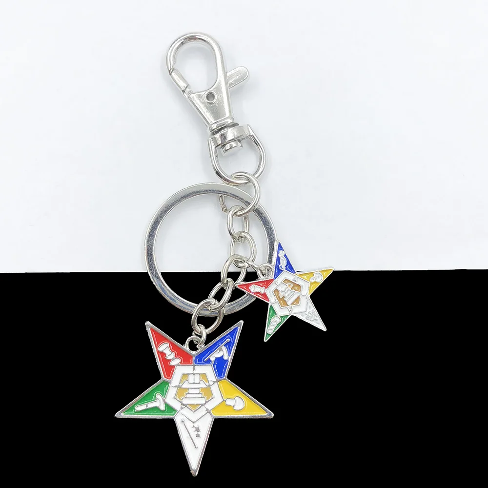 OES Sister Order of the eastern star Logo Keychains Key Rings Accessories Jewelry