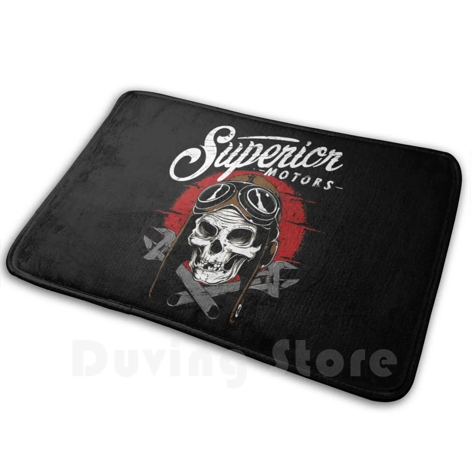 Superior Motors Carpet Mat Rug Cushion Soft Non-Slip On The Road Road Born Ride Biker Gang Biker Gang Motorcycle