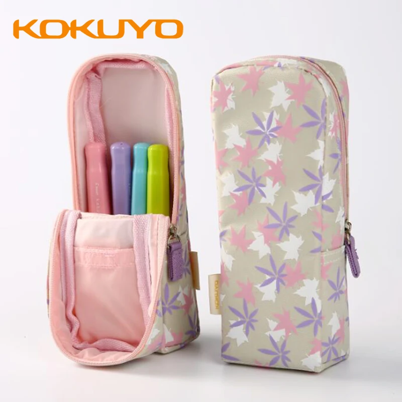 Japan KOKUYO Large Capacity Vertical Pen Type Pen Case Can Stand Pencil Stationery Pen Case WSG-PC32 All-in-one Function