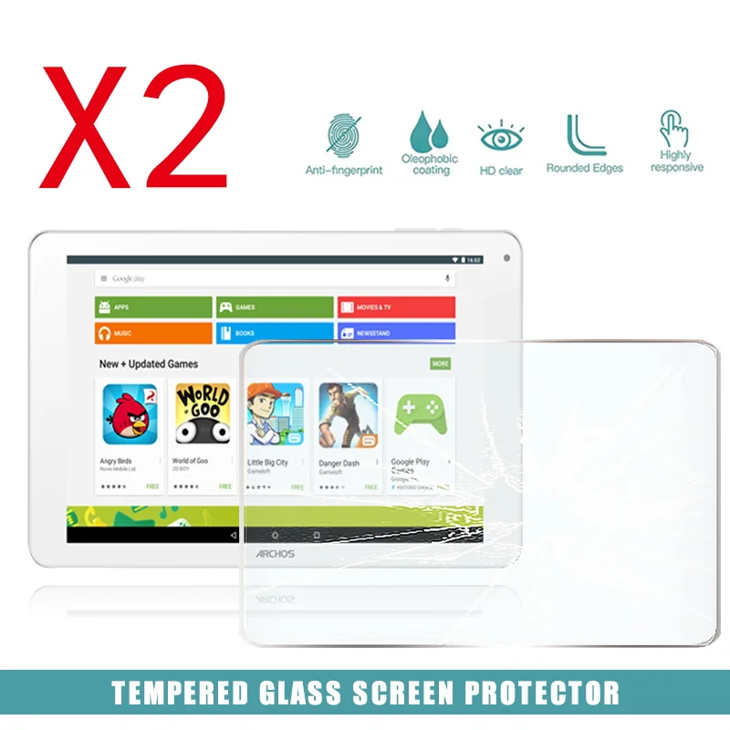 

2Pcs Tablet Tempered Glass Screen Protector Cover for Archos 101c Platinum Anti-Scratch Tablet Computer Tempered Film