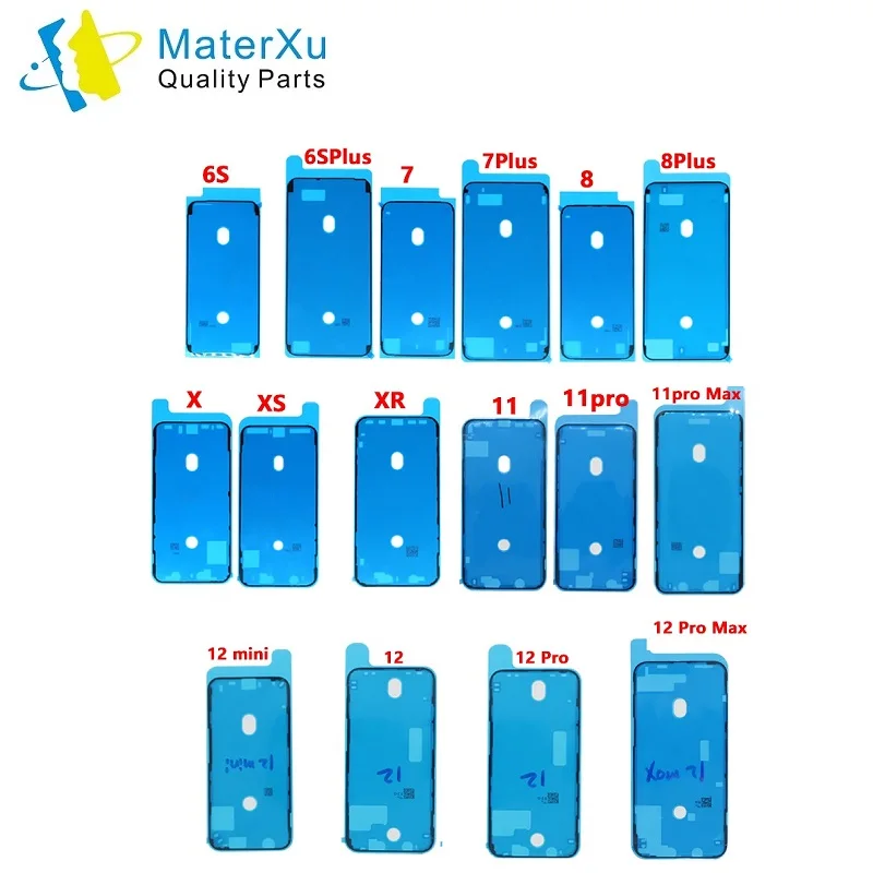 MasterXu Original Parts WaterProof LCD Sticker Screen Adhensive Frame Bezel Seal Glue Tape for iPhone 6S 7 8 X 11 12 13 Pro Max