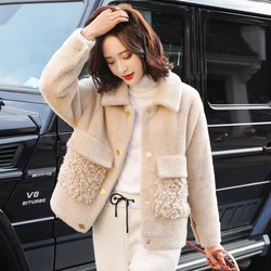 2024 Imitation Mink Cardigan Velvet Jacket Women's Winter New Thick Short Plush Coat Female Autumn Large Size Outerwear