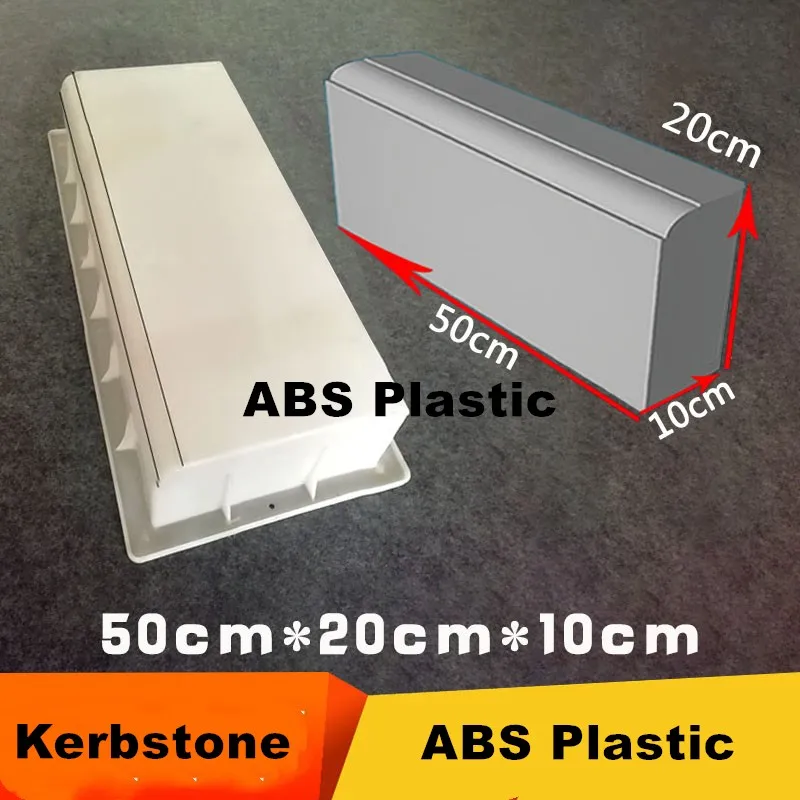 Mocna plastikowa forma krawężnika, kamienna forma chodnika przy drodze, pobocze autostrady, mocne kości, masowa konstrukcja