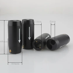 Pantalon Audio HIFI 4 pièces, séparateur en Y, câble RCA, câble haut-parleur, fil d'aluminium 11mm à 2x7mm, botte avec flèche