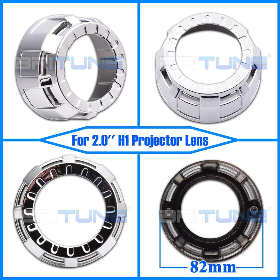 1.8/2.0 inch Projector Shrouds Angel Eyes Retrofit HID LED Lens Headlight Lenses Dust Cover Bezels Car Light Accessories DIY