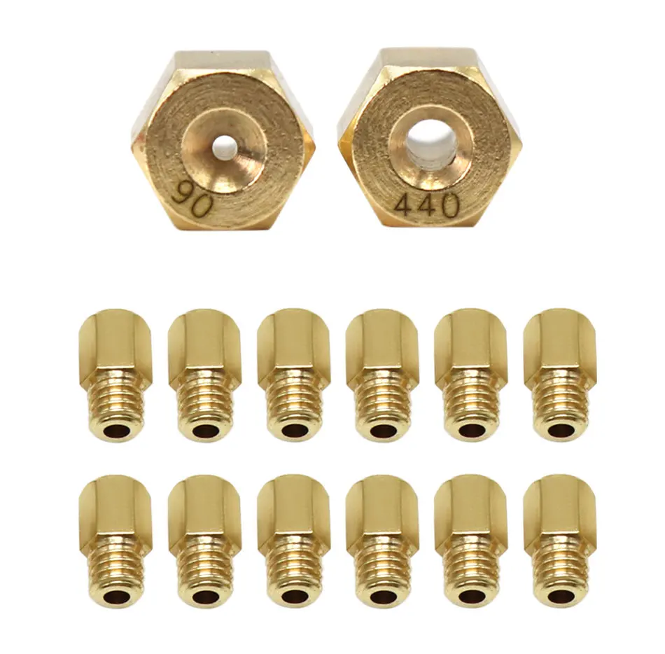 ZSDTRP 12pcs Hex Type Main Jets for MIKUNI VM TM TMX Carburetor Motorcycle Scooter Injectors Nozzle Size 90-440