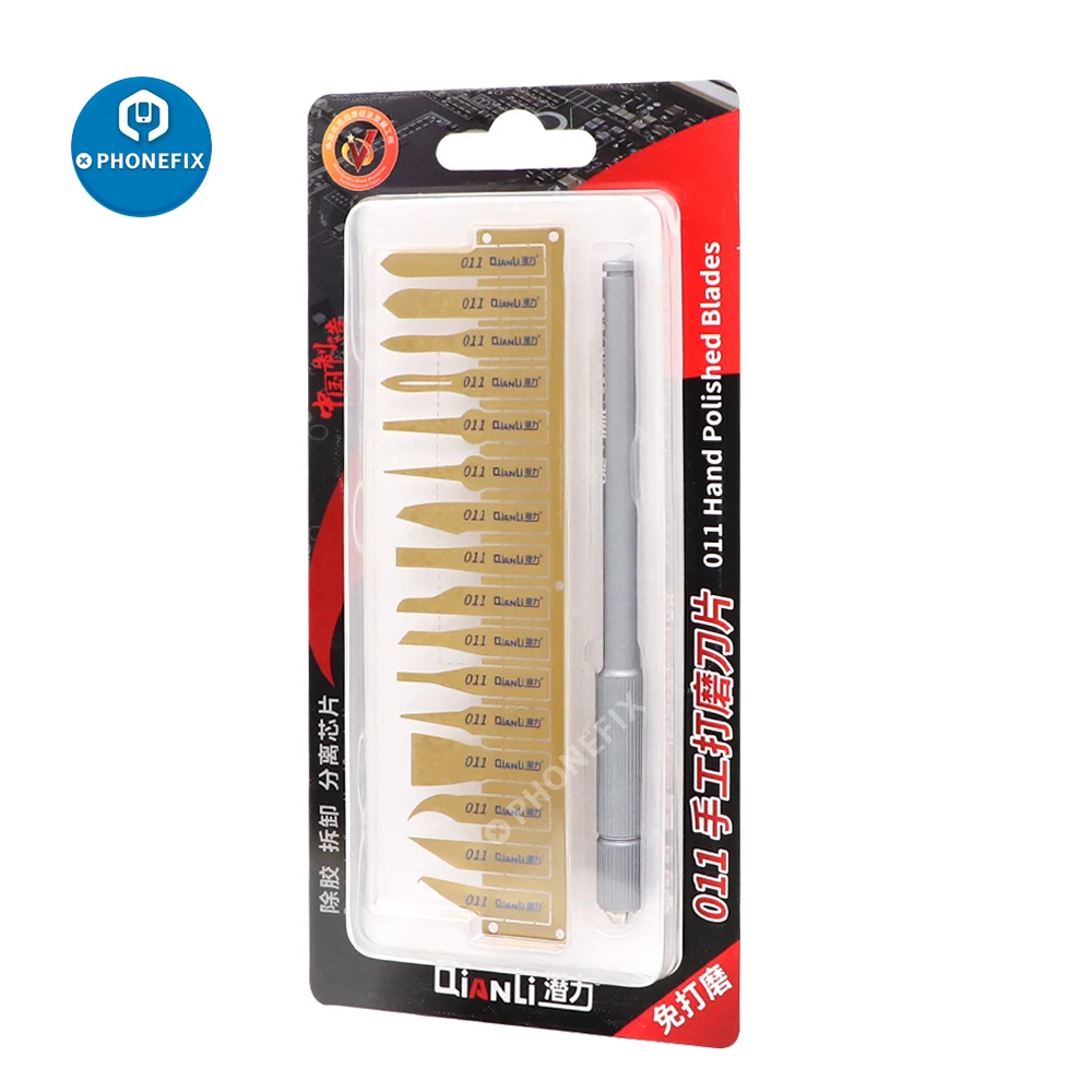 QIANLI 011 Multi-function Degumming Tin Removal Knife for iPhone Repair IC Chip Repair CPU NAND Remover BGA Maintenance Knife